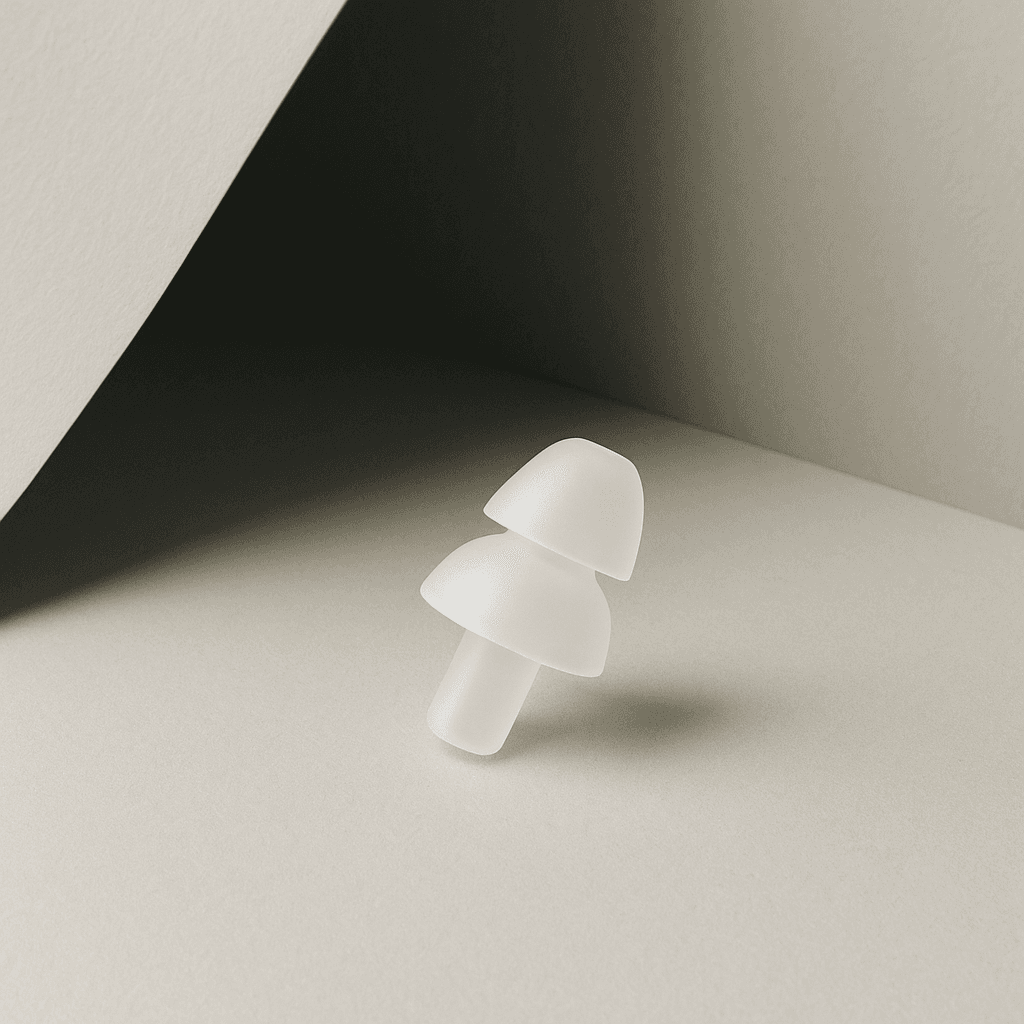 Silicone blanc sur fond naturel